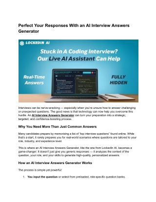 Perfect Your Responses With an AI Interview Answers Generator