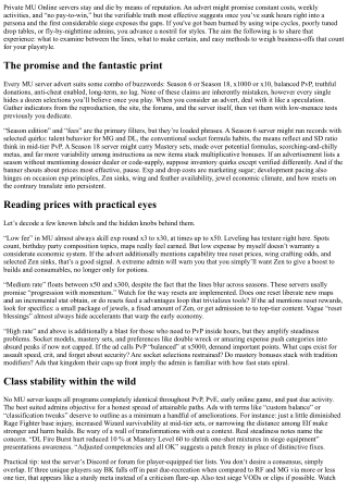 How to Evaluate MU Server Advertisements