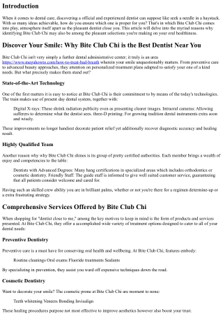 Discover Your Smile: Why Bite Club Chi is the Best Dentist Near You