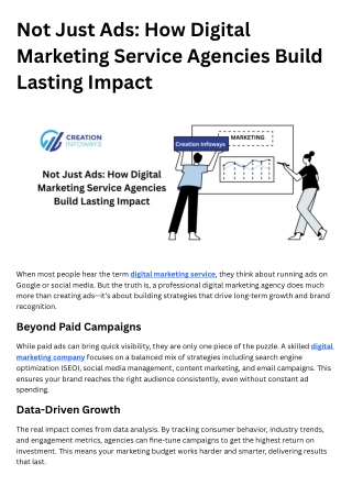 Not Just Ads How Digital Marketing Service Agencies Build Lasting Impact