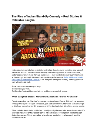 The Rise of Indian Stand-Up Comedy – Real Stories & Relatable Laughs (1) (1)