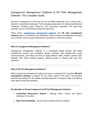 Campground Management Software & RV Park Management Software_ The Complete Guide