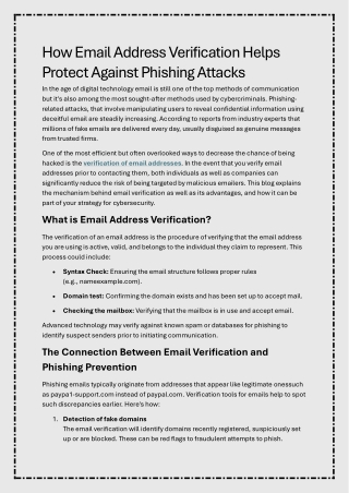 How Email Address Verification Helps Protect Against Phishing Attacks