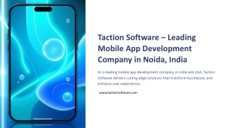 Taction Software – Leading Mobile App Development Company in Noida, India