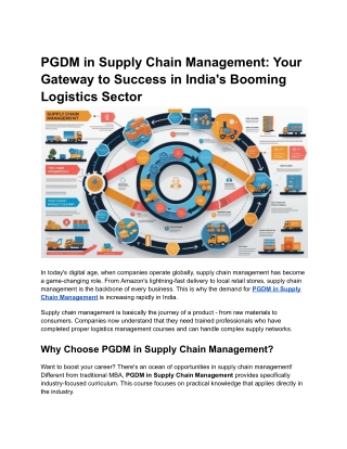 PGDM in Supply Chain Management