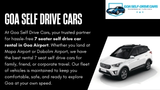 7 seater self drive car rental in Goa Airport