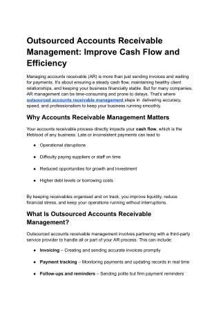 Outsourced Accounts Receivable Management_ Improve Cash Flow and Efficiency