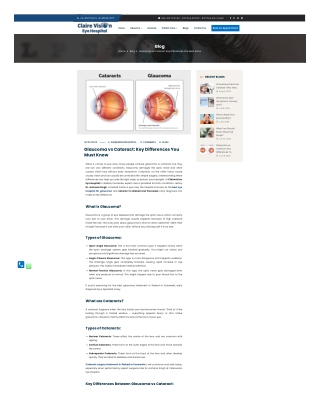 Glaucoma vs Cataract Key Differences You Must Know