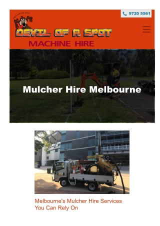 Mulcher Hire Melbourne