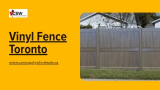 Vinyl Fence Toronto : Elegant and Durable