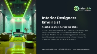 Interior Designers Email List – Verified B2B Contacts for Design Professionals