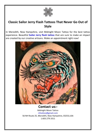 Classic Sailor Jerry Flash Tattoos That Never Go Out of Style