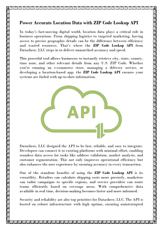 Find Any Location with Our ZIP Code Lookup API