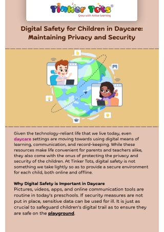 Digital Safety for Children in Daycare Maintaining Privacy and Security