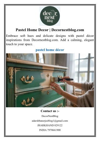 Pastel Home Decor  Decornestblog