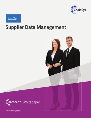 dataZen - Supplier Data Management