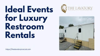 Ideal Events for Luxury Restroom Rentals