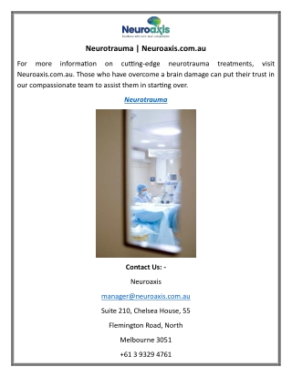 Neurotrauma Neuroaxis.com.au
