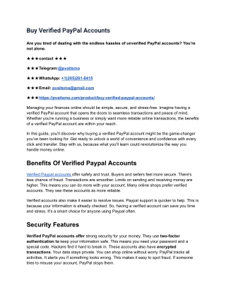 Top 20 Online Platforms to Buy Verified PayPal Accounts ...