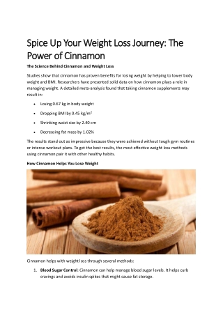 Spice Up Your Weight Loss Journey