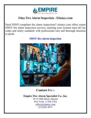 Fdny Fire Alarm Inspection - Efasnyc.com