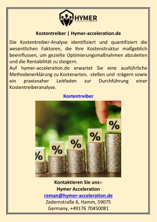 Kostentreiber  Hymer-acceleration.de