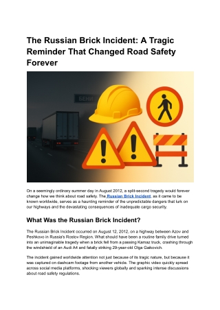 The Russian Brick Incident_ A Tragic Reminder That Changed Road Safety Forever