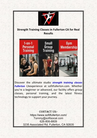Strength Training Classes in Fullerton CA for Real Results