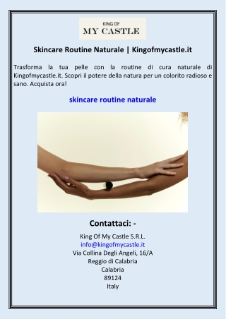Skincare Routine Naturale  Kingofmycastle.it
