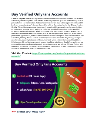 Top 10 Website To Buy Verified OnlyFans Accounts