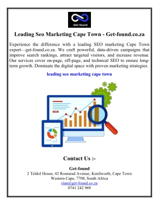Leading Seo Marketing Cape Town - Get-found.co.za
