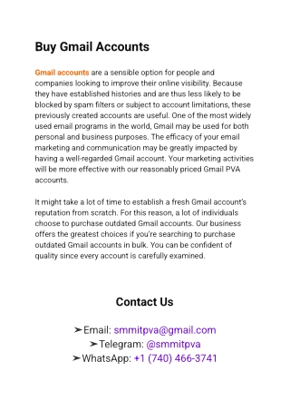 Buy Gmail Accounts
