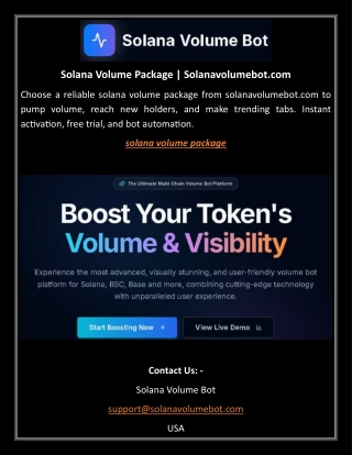 Solana Volume Package Solanavolumebot.com