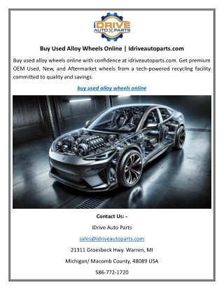 Buy Used Alloy Wheels Online Idriveautoparts.com