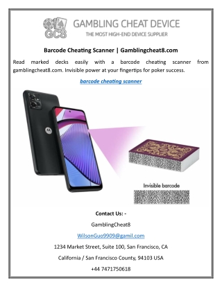 Barcode Cheating Scanner Gamblingcheat8.com