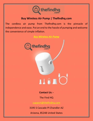 Buy Wireless Air Pump Thefindhq.com