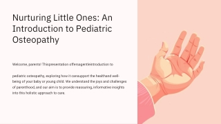 Expert Pediatric Osteopath Care for Growing Children