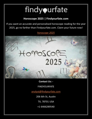Horoscope 2025 Findyourfate.com