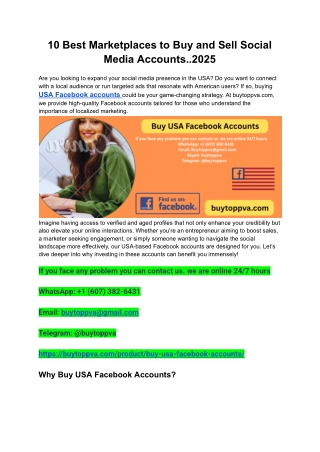 10 Best Marketplaces to Buy and Sell Social Media Accounts..2025