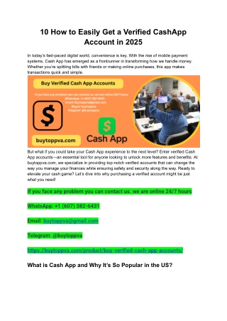 10 How to Easily Get a Verified CashApp Account in 2025