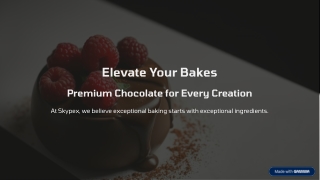 Cake Ingredients Chocolate – Premium Quality for Perfect Bakes by Skypex