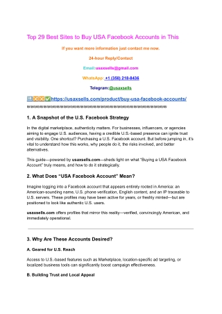 Top 29 Best Sites to Buy USA Facebook Accounts in This