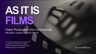 Video production of tv commercials