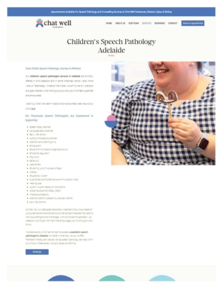 Children’s Speech Pathology Adelaide
