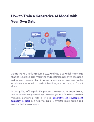 How to Train a Generative AI Model with Your Own Data