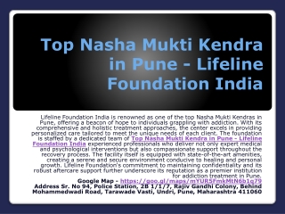 Effective Addiction Treatment in Pune at Lifeline Foundation