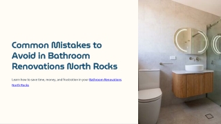 Common Mistakes to Avoid in Bathroom Renovations North Rocks