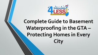 Exterior Basement Waterproofing