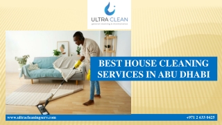 BEST HOUSE CLEANING SERVICES IN ABU DHABI