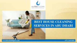 BEST HOUSE CLEANING SERVICES IN ABU DHABI